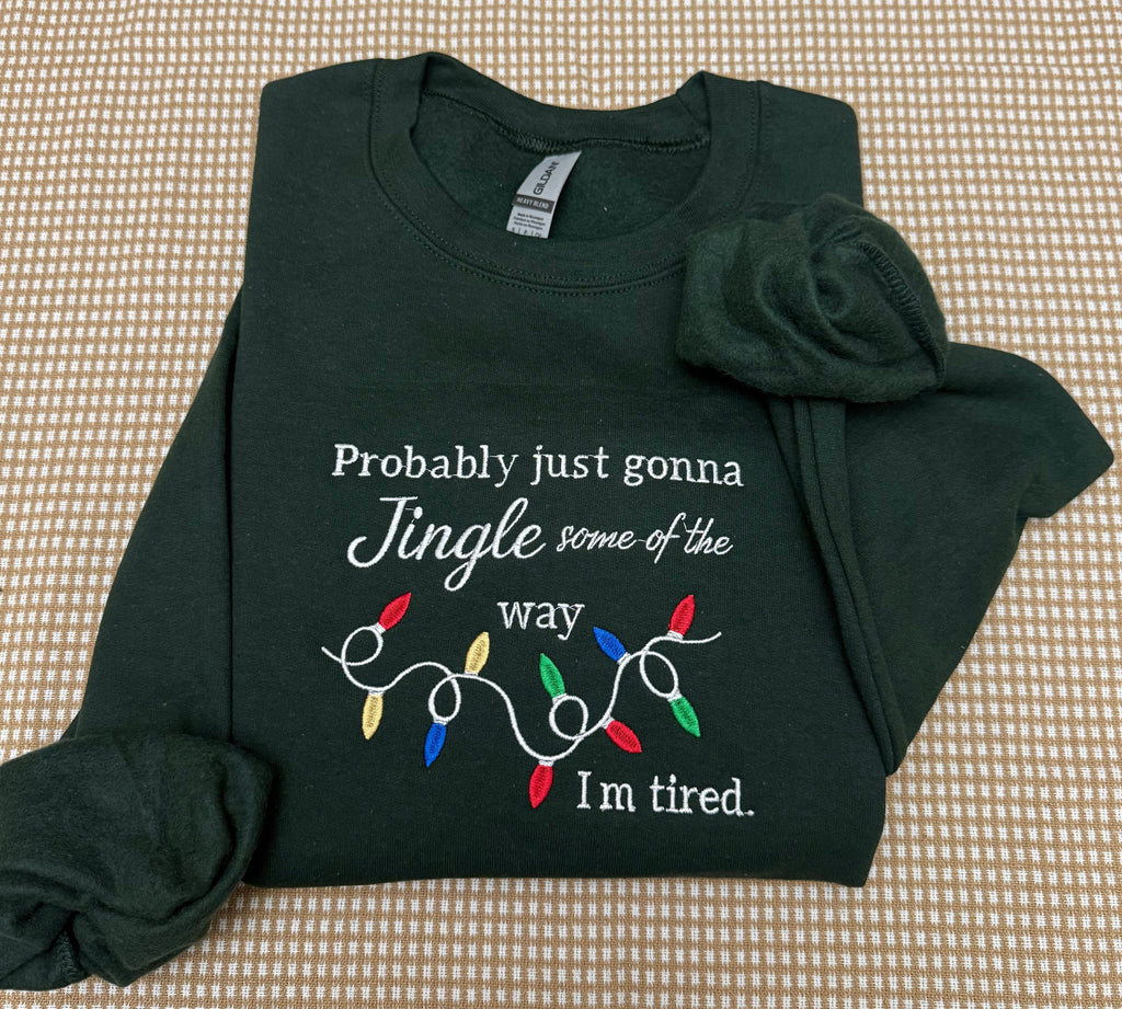 Funny Christmas Embroidered Sweatshirt