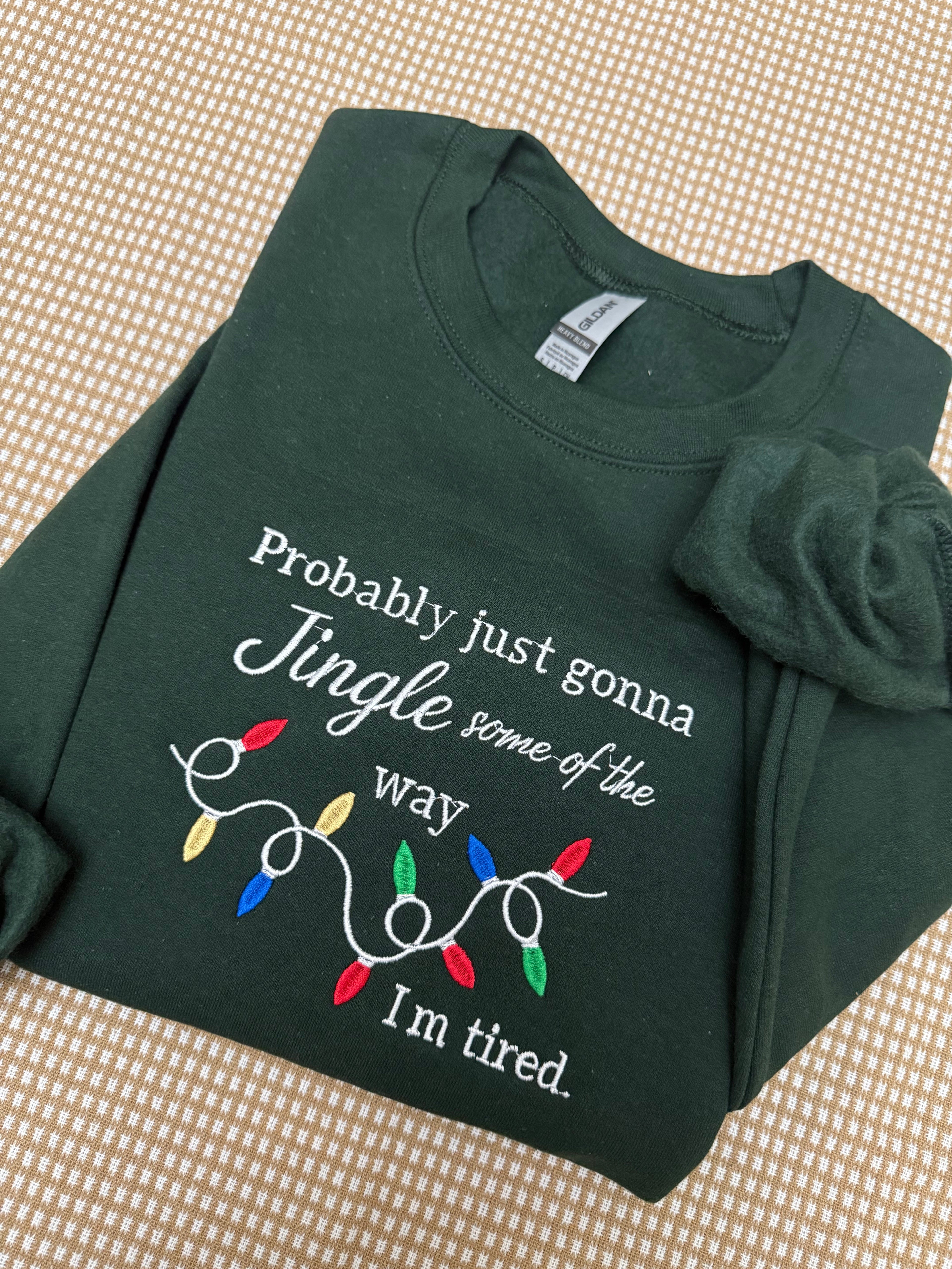 Funny Christmas Embroidered Sweatshirt