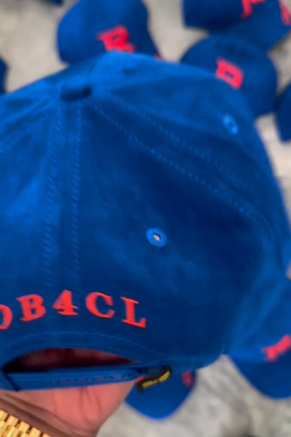 Embroidered Lettering Suede Hat