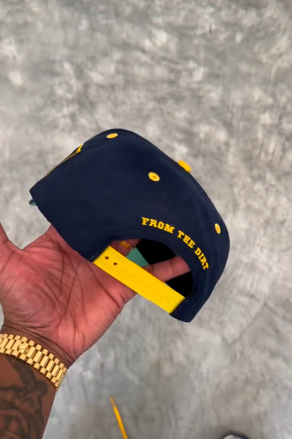 Navy Suede Leather Casual Hat