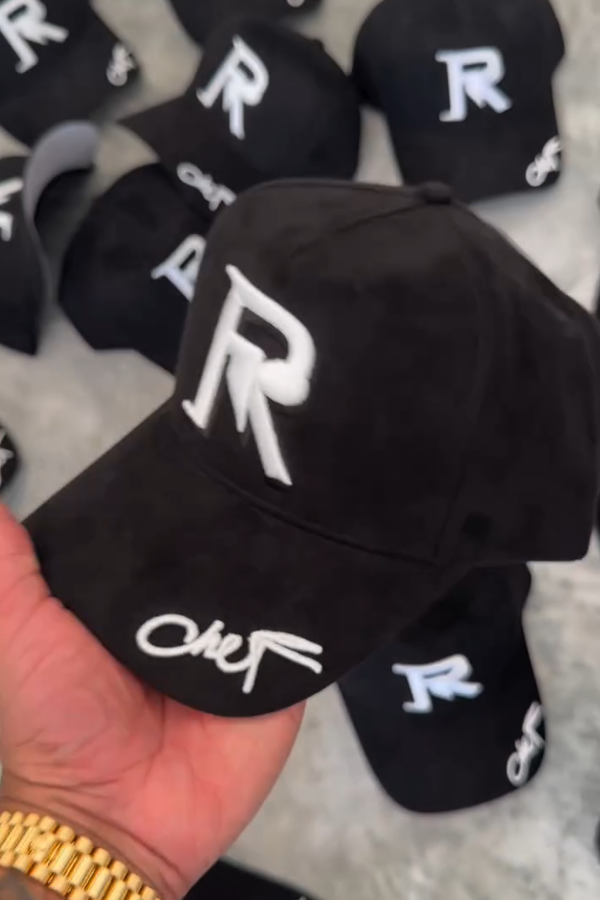 Embroidered Lettering Suede Hat